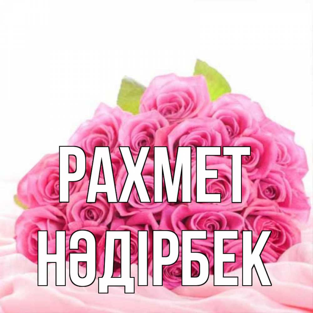 Күн сайын ашық хат с именем, НӘДІРБЕК рахмет розовые розы с подписью Онлайн тегін жүктеп алу тілектері бар керемет карта 