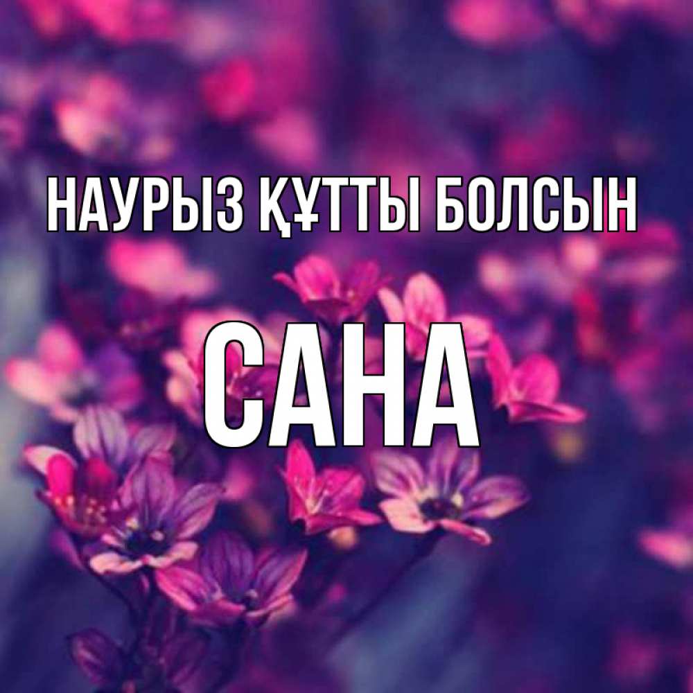 Күн сайын ашық хат с именем, САНА Наурыз құтты болсын небольшие цветы 1 Онлайн тегін жүктеп алу тілектері бар керемет карта 