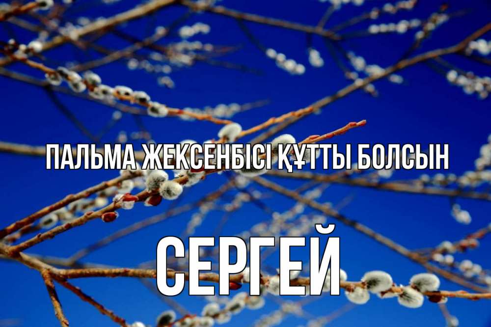 Күн сайын ашық хат с именем, Сергей Пальма жексенбісі құтты болсын верба Онлайн тегін жүктеп алу тілектері бар керемет карта 