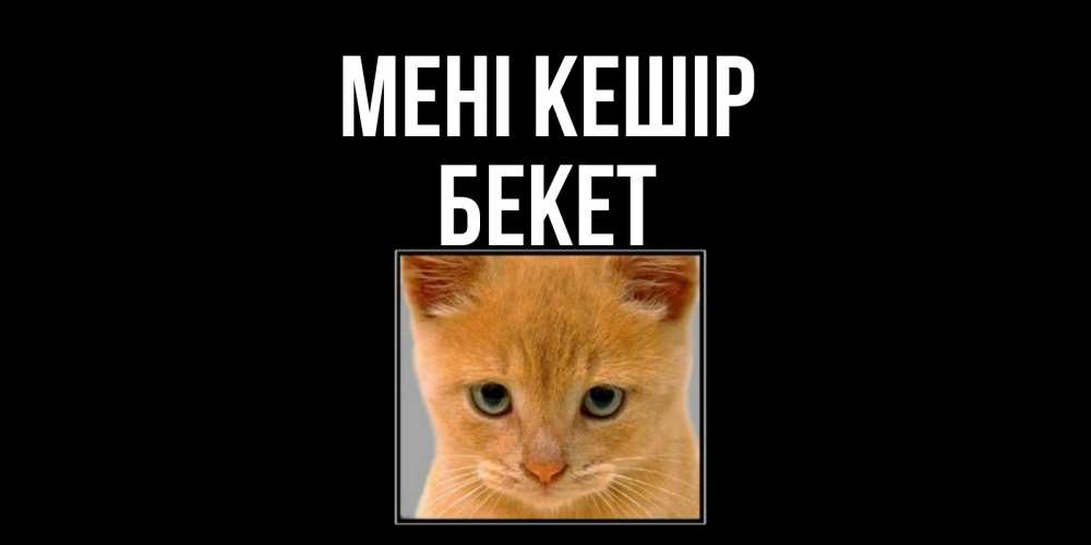 Күн сайын ашық хат с именем, Бекет Мені кешір рыжий грустный кот просит прощения Онлайн тегін жүктеп алу тілектері бар керемет карта 