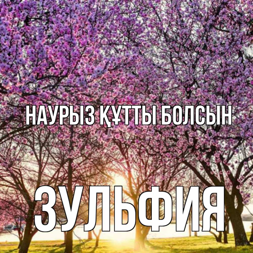 Күн сайын ашық хат с именем, Зульфия Наурыз құтты болсын наурыз Онлайн тегін жүктеп алу тілектері бар керемет карта 