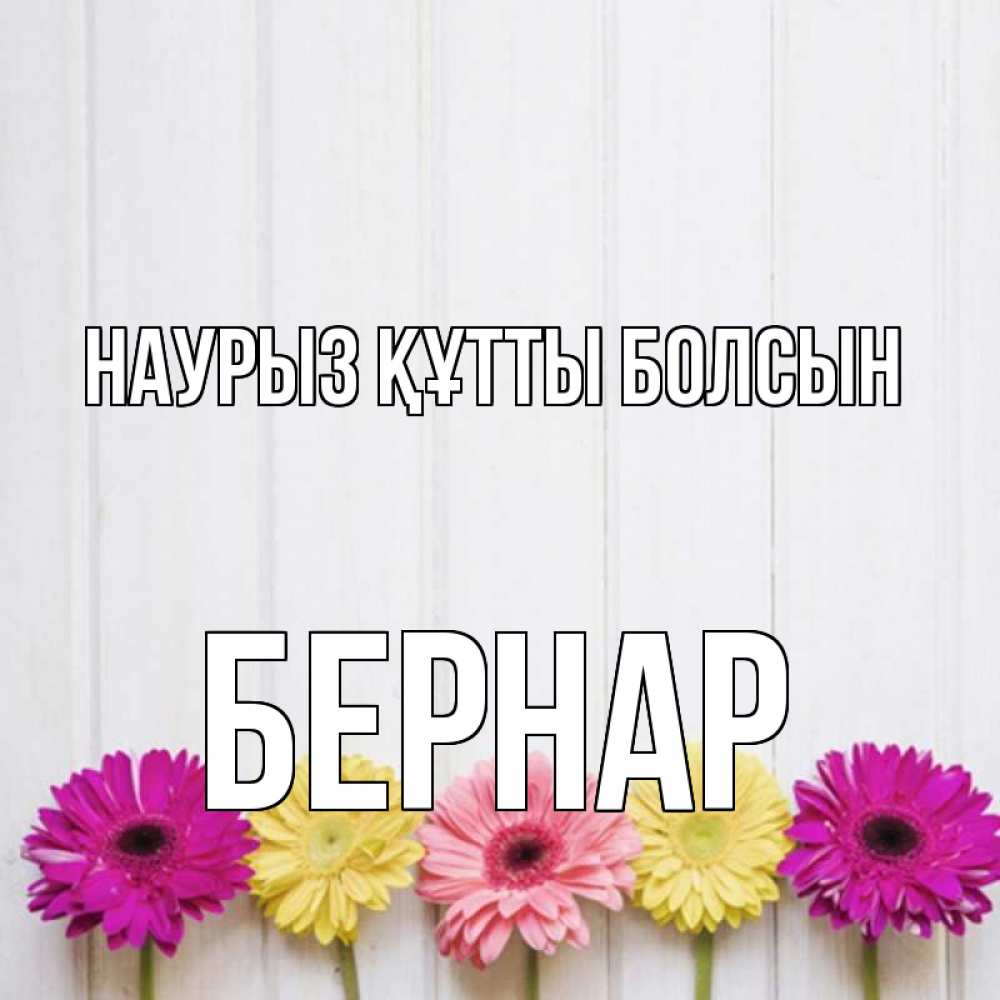 Күн сайын ашық хат с именем, Бернар Наурыз құтты болсын женщинам 1 Онлайн тегін жүктеп алу тілектері бар керемет карта 