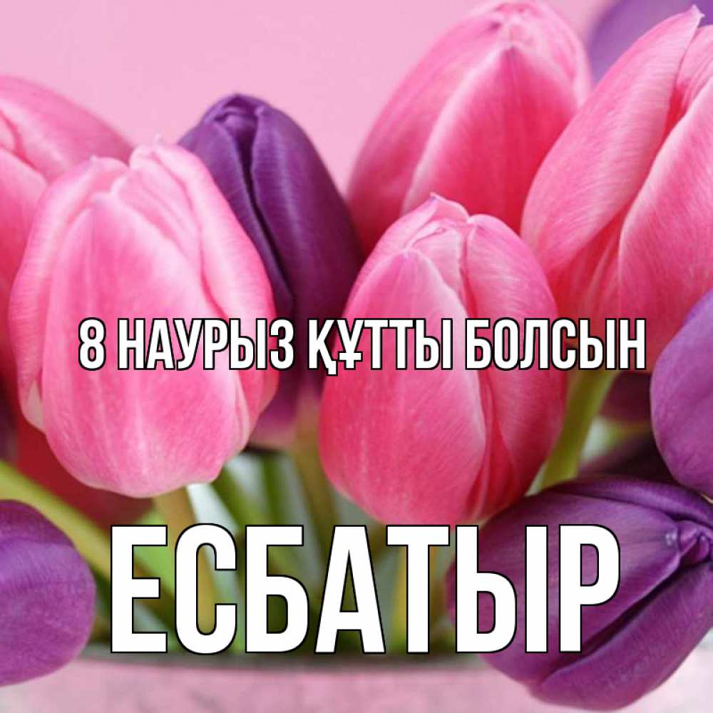 Күн сайын ашық хат с именем, Есбатыр 8 наурыз құтты болсын маме 1 Онлайн тегін жүктеп алу тілектері бар керемет карта 