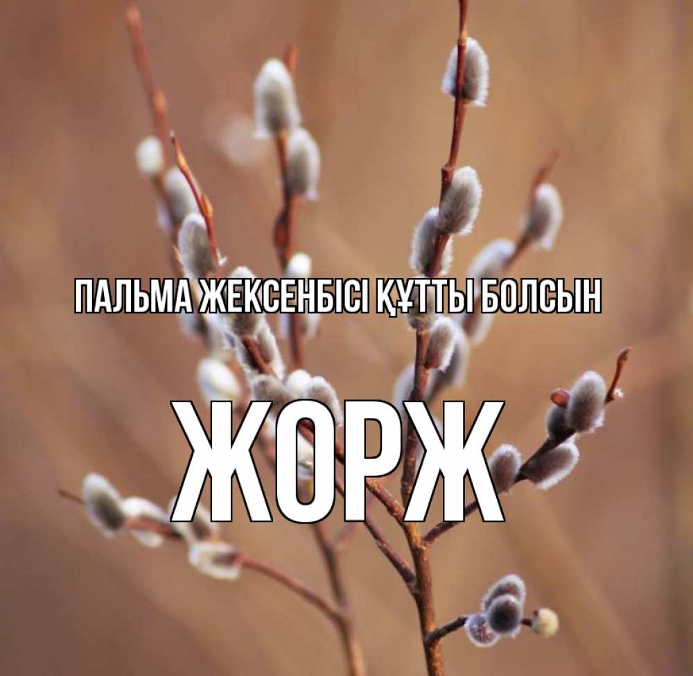 Күн сайын ашық хат с именем, Жорж Пальма жексенбісі құтты болсын верба Онлайн тегін жүктеп алу тілектері бар керемет карта 