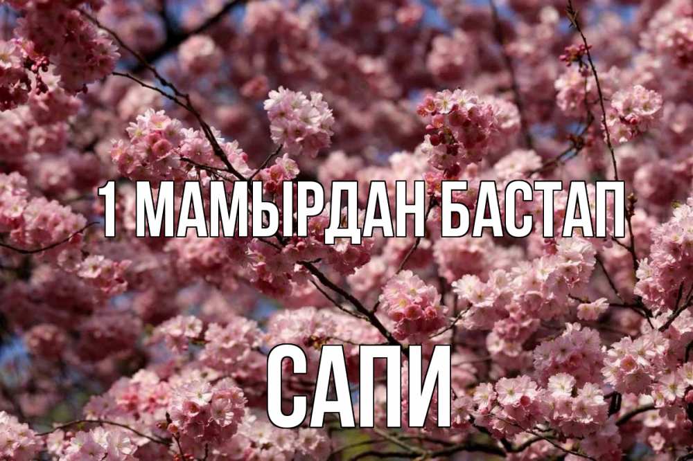 Күн сайын ашық хат с именем, САПИ 1 мамырдан бастап С 1 мая Онлайн тегін жүктеп алу тілектері бар керемет карта 