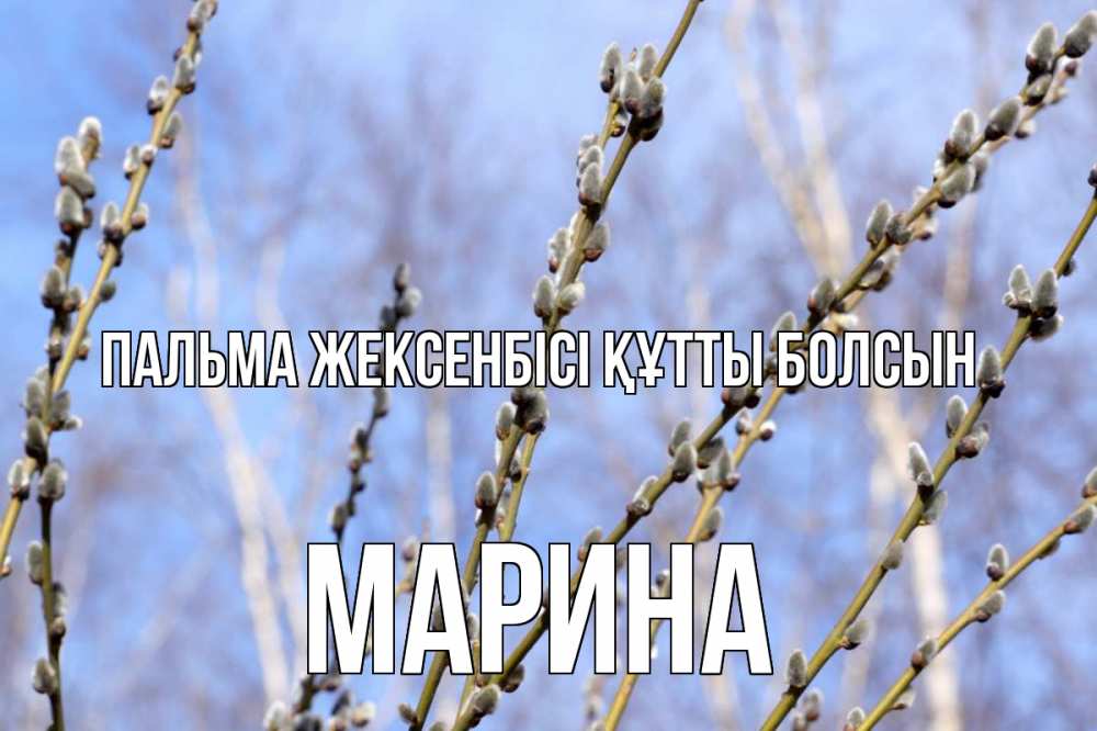 Күн сайын ашық хат с именем, Марина Пальма жексенбісі құтты болсын верба Онлайн тегін жүктеп алу тілектері бар керемет карта 