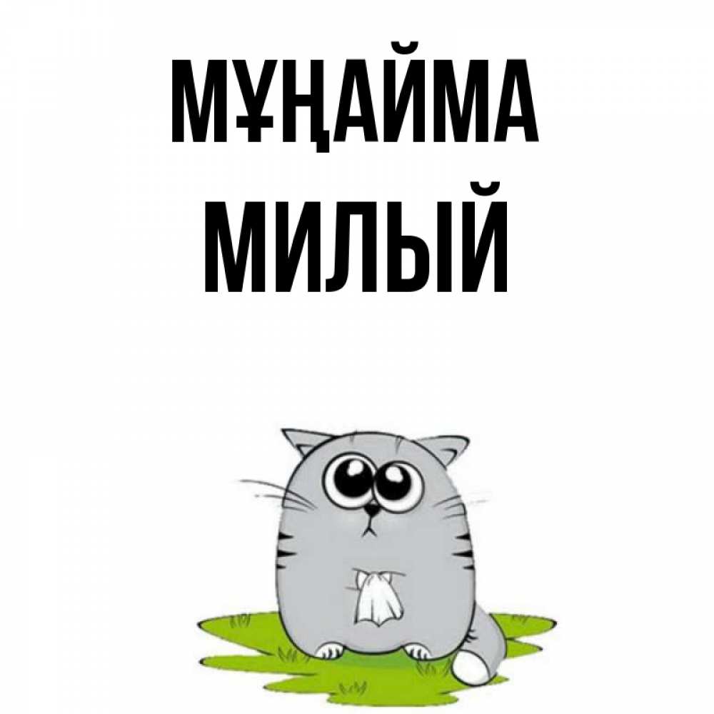 Күн сайын ашық хат с именем, Милый Мұңайма грустный котяра Онлайн тегін жүктеп алу тілектері бар керемет карта 