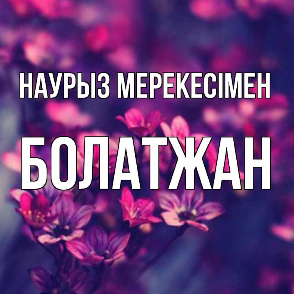 Күн сайын ашық хат с именем, Болатжан Наурыз мерекесімен небольшие цветы 1 Онлайн тегін жүктеп алу тілектері бар керемет карта 