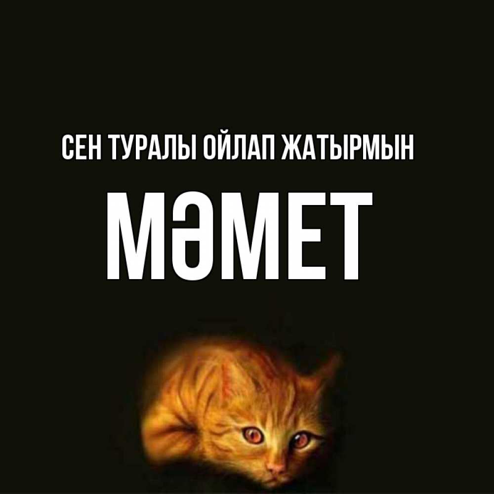 Күн сайын ашық хат с именем, Мәмет Сен туралы ойлап жатырмын рыжий Онлайн тегін жүктеп алу тілектері бар керемет карта 