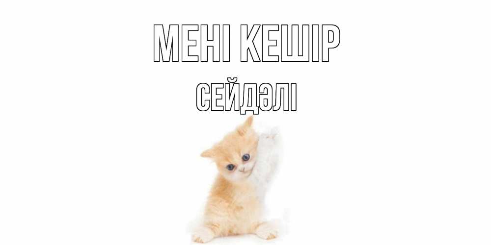 Күн сайын ашық хат с именем, СЕЙДӘЛІ Мені кешір кот Онлайн тегін жүктеп алу тілектері бар керемет карта 