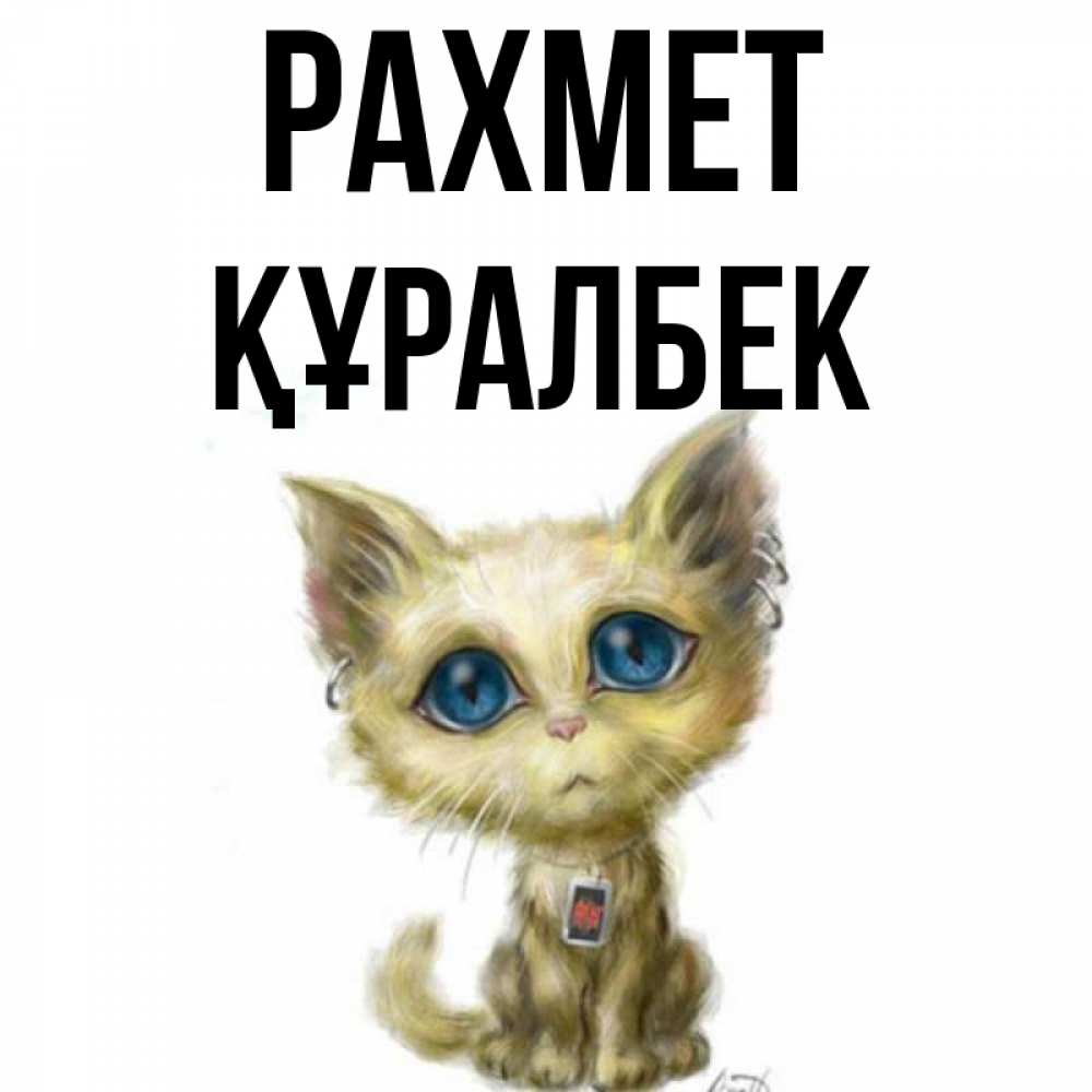 Күн сайын ашық хат с именем, ҚҰРАЛБЕК рахмет рисованный кот благодарит вас Онлайн тегін жүктеп алу тілектері бар керемет карта 