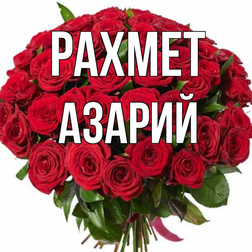 Күн сайын ашық хат с именем, Азарий рахмет букет красных роз Онлайн тегін жүктеп алу тілектері бар керемет карта 