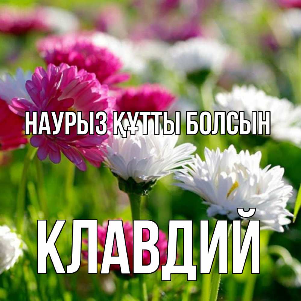 Күн сайын ашық хат с именем, Клавдий Наурыз құтты болсын наурыз Онлайн тегін жүктеп алу тілектері бар керемет карта 