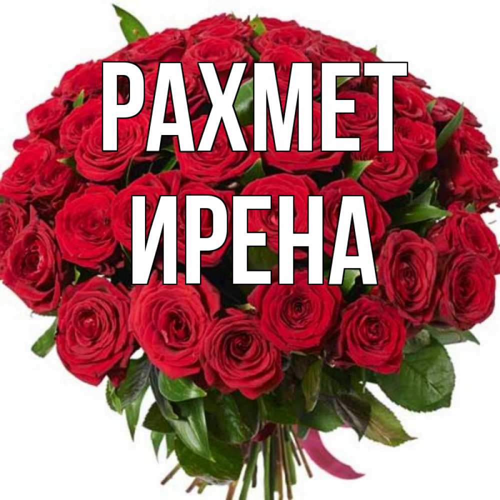 Күн сайын ашық хат с именем, Ирена рахмет букет красных роз Онлайн тегін жүктеп алу тілектері бар керемет карта 