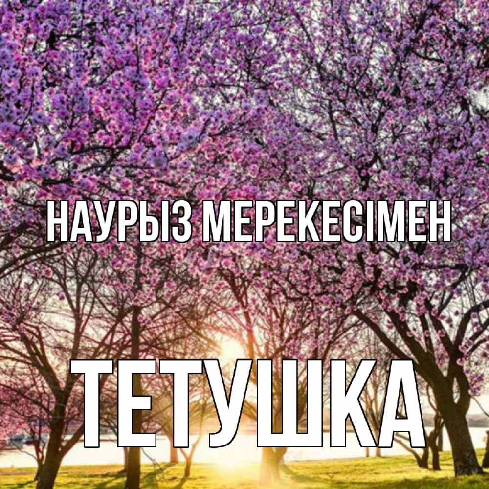 Күн сайын ашық хат с именем, Тетушка Наурыз мерекесімен праздник весны наурыз Онлайн тегін жүктеп алу тілектері бар керемет карта 