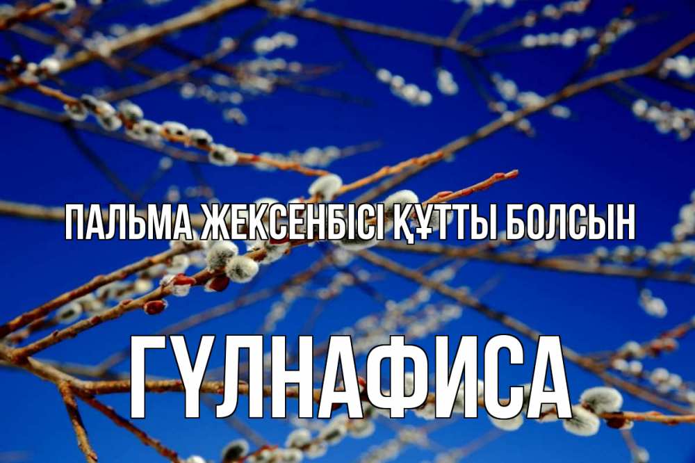 Күн сайын ашық хат с именем, ГҮЛНАФИСА Пальма жексенбісі құтты болсын верба Онлайн тегін жүктеп алу тілектері бар керемет карта 