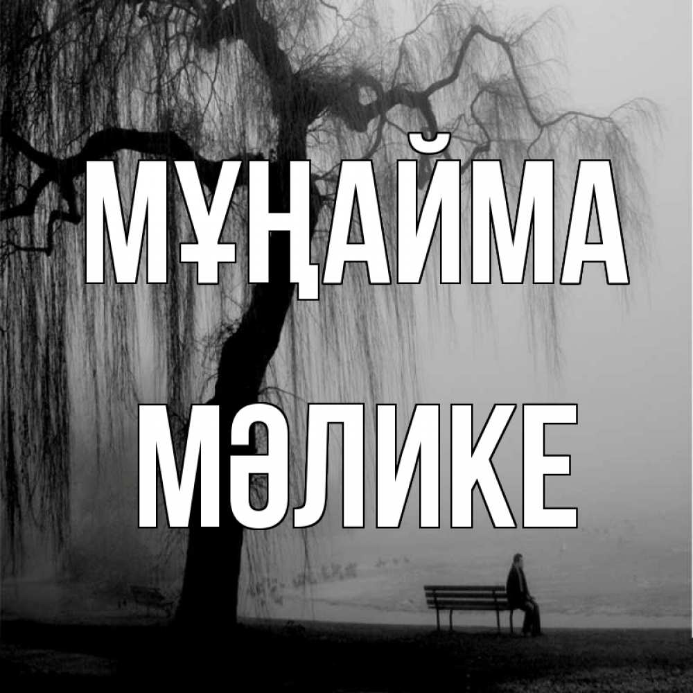Күн сайын ашық хат с именем, МӘЛИКЕ Мұңайма висящие ветки дерева и лавочка под деревом Онлайн тегін жүктеп алу тілектері бар керемет карта 