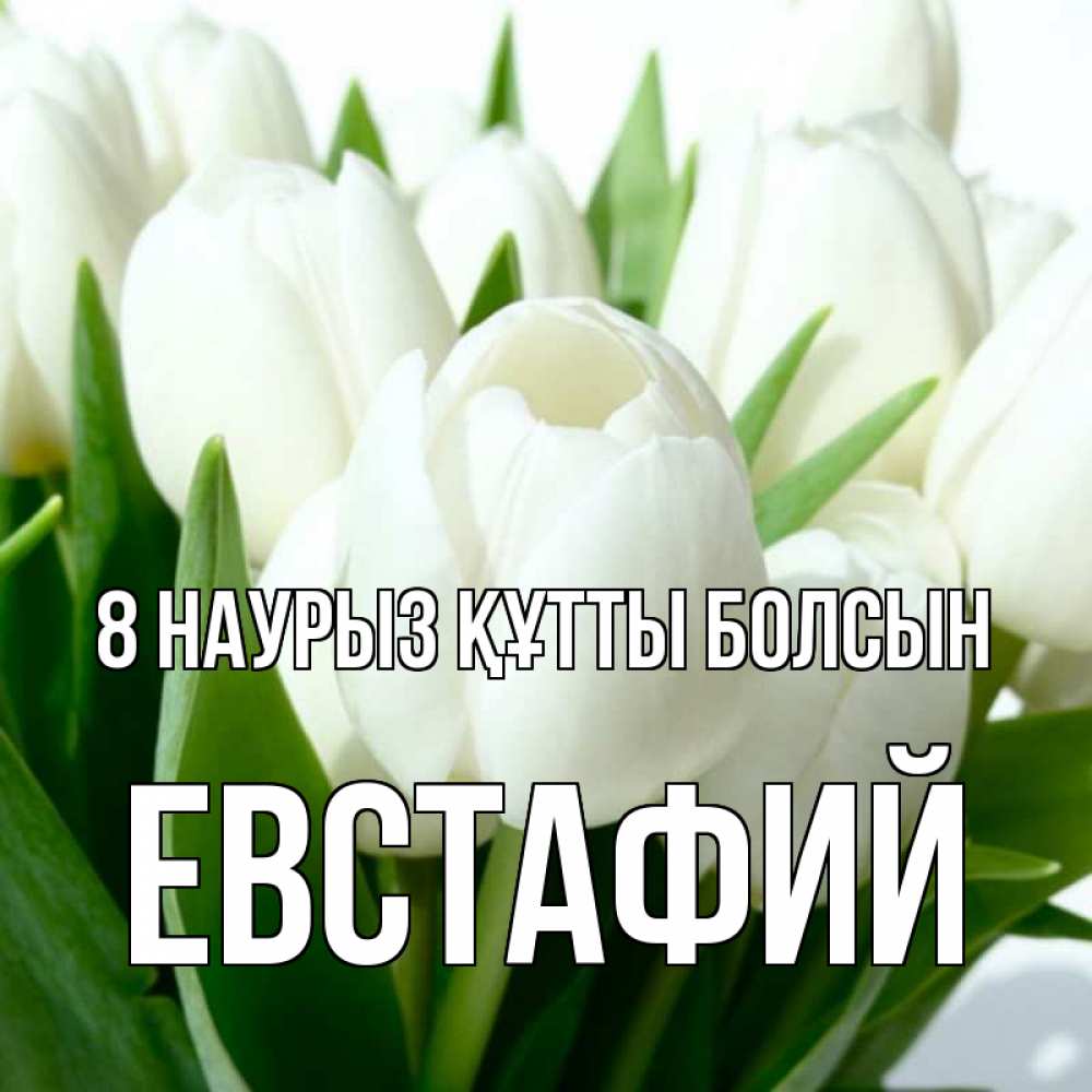 Күн сайын ашық хат с именем, Евстафий 8 наурыз құтты болсын цветы Онлайн тегін жүктеп алу тілектері бар керемет карта 