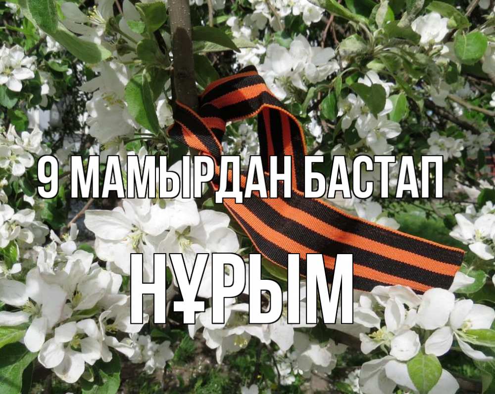 Күн сайын ашық хат с именем, Нұрым 9 мамырдан бастап 9 мая Онлайн тегін жүктеп алу тілектері бар керемет карта 