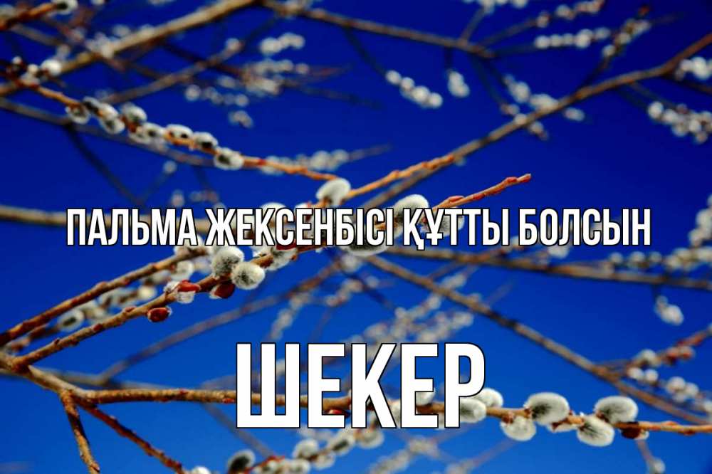 Күн сайын ашық хат с именем, ШЕКЕР Пальма жексенбісі құтты болсын верба Онлайн тегін жүктеп алу тілектері бар керемет карта 
