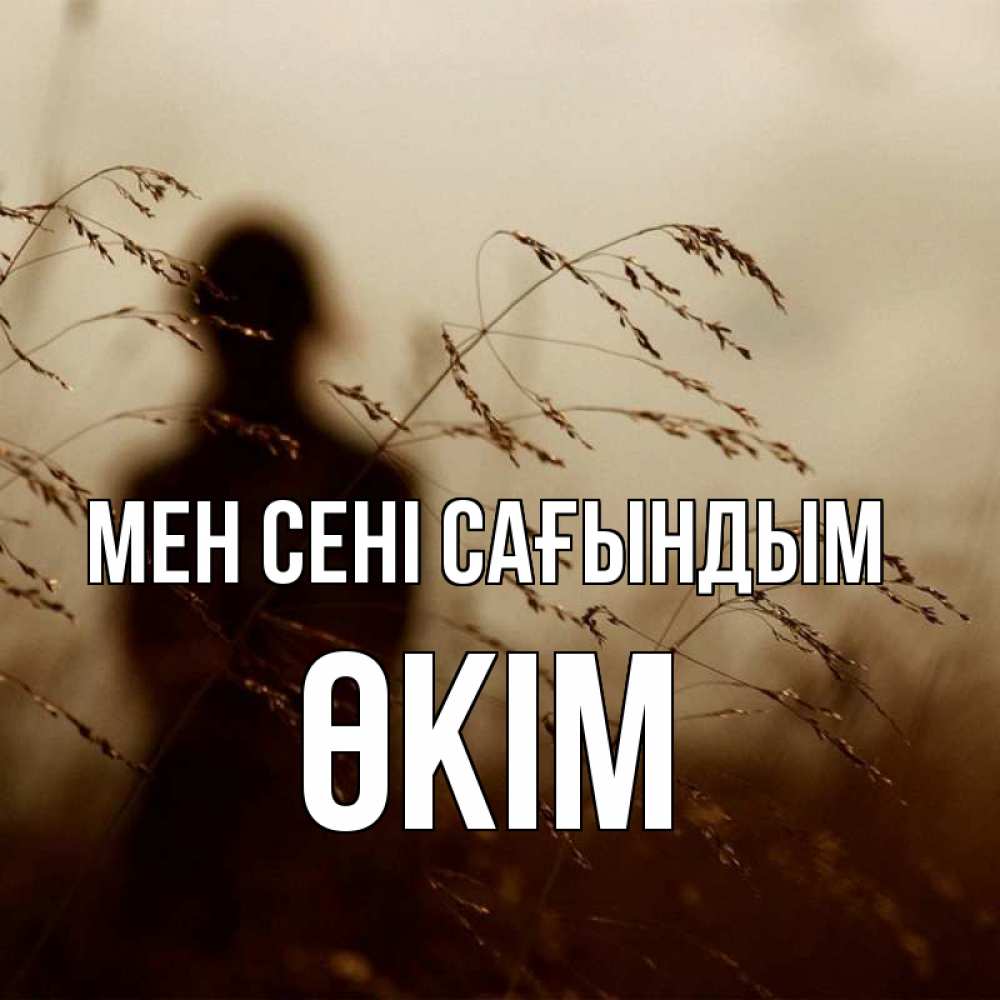 Күн сайын ашық хат с именем, ӨКІМ Мен сені сағындым силуэт девушки Онлайн тегін жүктеп алу тілектері бар керемет карта 