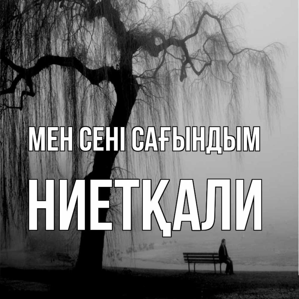 Күн сайын ашық хат с именем, НИЕТҚАЛИ Мен сені сағындым лавочка под деревом я жду тебя Онлайн тегін жүктеп алу тілектері бар керемет карта 