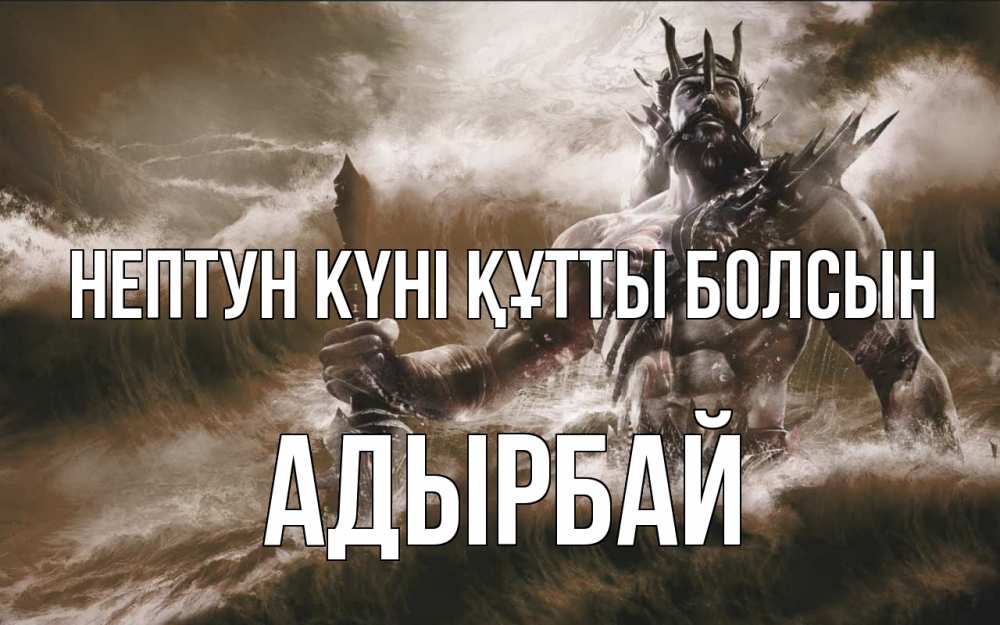 Күн сайын ашық хат с именем, Адырбай нептун күні құтты болсын с днем Нептуна Онлайн тегін жүктеп алу тілектері бар керемет карта 