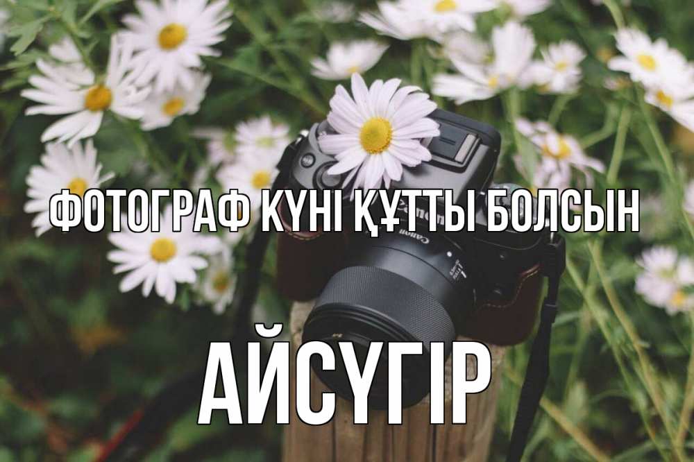 Күн сайын ашық хат с именем, Айсүгір Фотограф күні құтты болсын с днем фотографа Онлайн тегін жүктеп алу тілектері бар керемет карта 