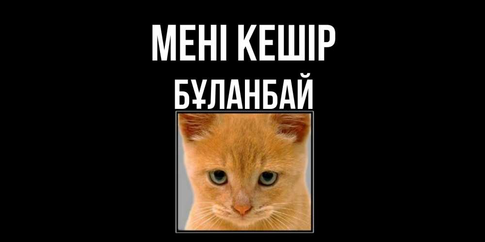 Күн сайын ашық хат с именем, Бұланбай Мені кешір рыжий грустный кот просит прощения Онлайн тегін жүктеп алу тілектері бар керемет карта 
