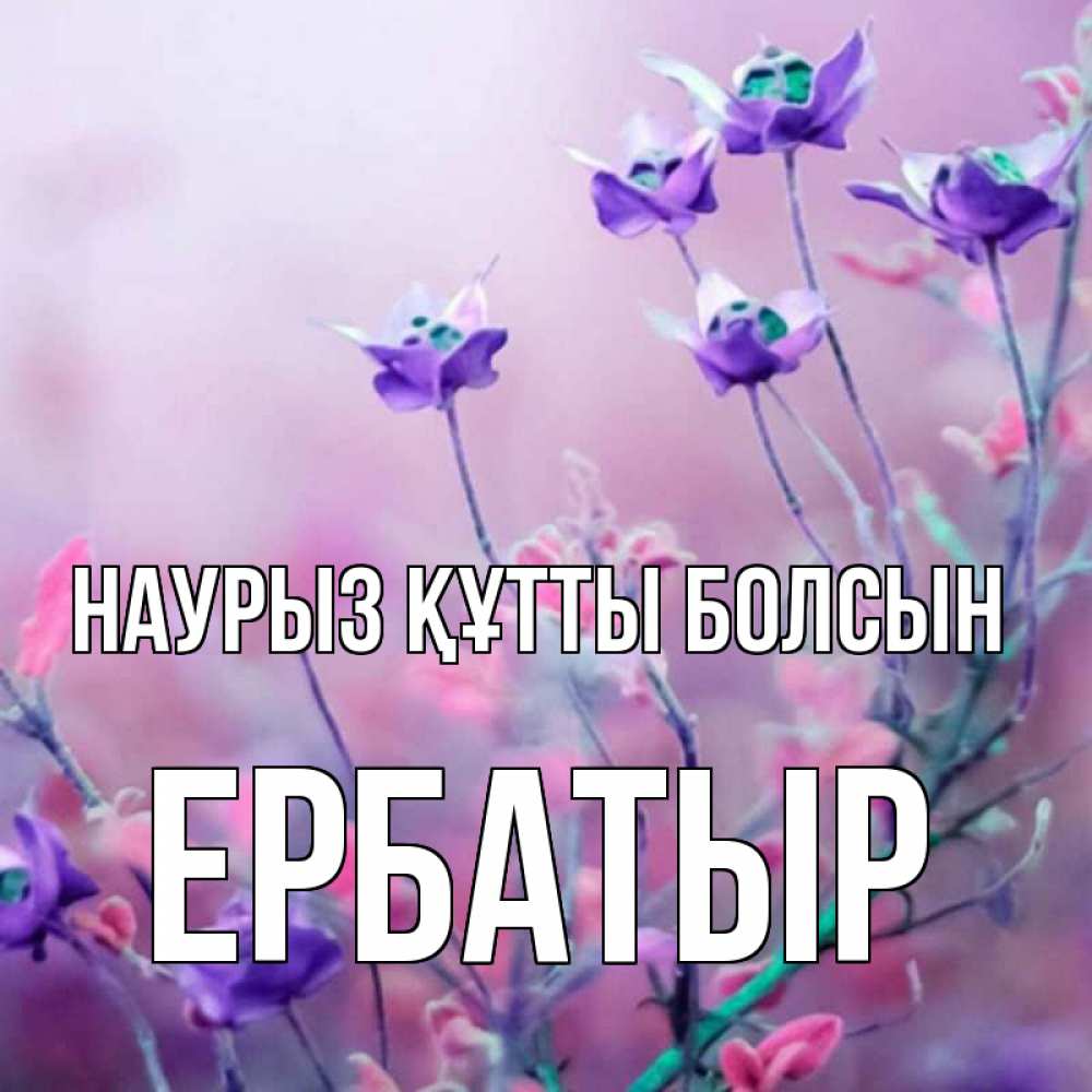 Күн сайын ашық хат с именем, Ербатыр Наурыз құтты болсын наурыз  2 Онлайн тегін жүктеп алу тілектері бар керемет карта 