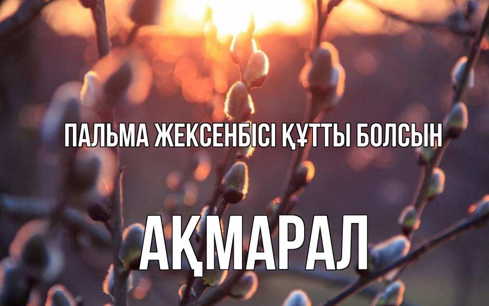 Күн сайын ашық хат с именем, АҚМАРАЛ Пальма жексенбісі құтты болсын верба Онлайн тегін жүктеп алу тілектері бар керемет карта 