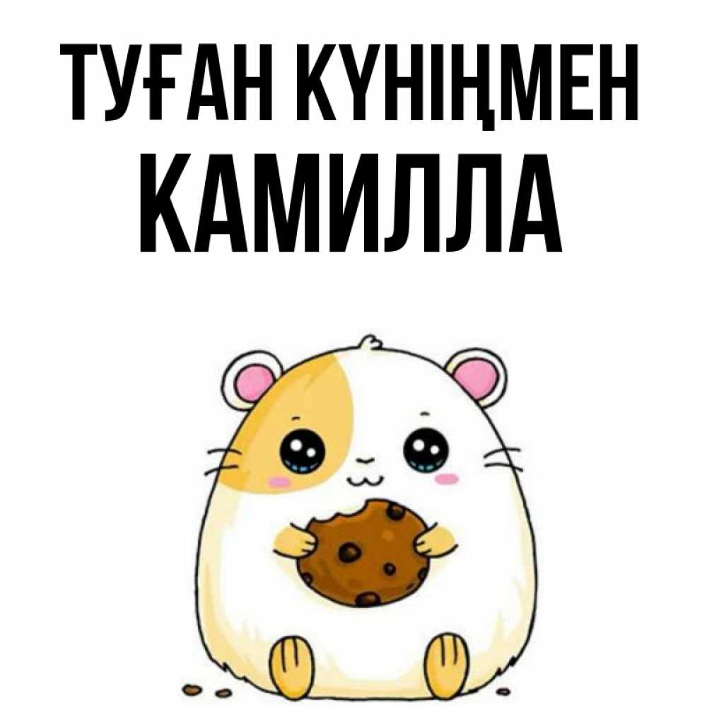 Күн сайын ашық хат с именем, Камилла Туған күніңмен с днюхой Онлайн тегін жүктеп алу тілектері бар керемет карта 
