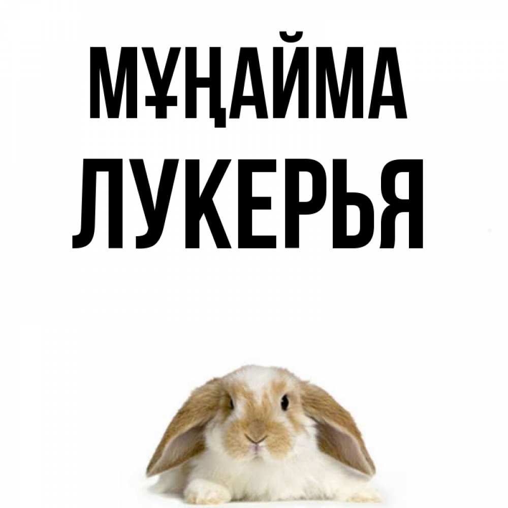 Күн сайын ашық хат с именем, Лукерья Мұңайма коричнево белый заяц с большими ушками Онлайн тегін жүктеп алу тілектері бар керемет карта 