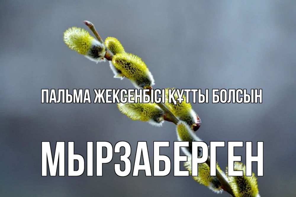 Күн сайын ашық хат с именем, Мырзаберген Пальма жексенбісі құтты болсын верба Онлайн тегін жүктеп алу тілектері бар керемет карта 