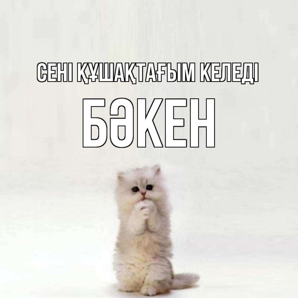 Күн сайын ашық хат с именем, Бәкен сені құшақтағым келеді открытки с креативными подписями Онлайн тегін жүктеп алу тілектері бар керемет карта 