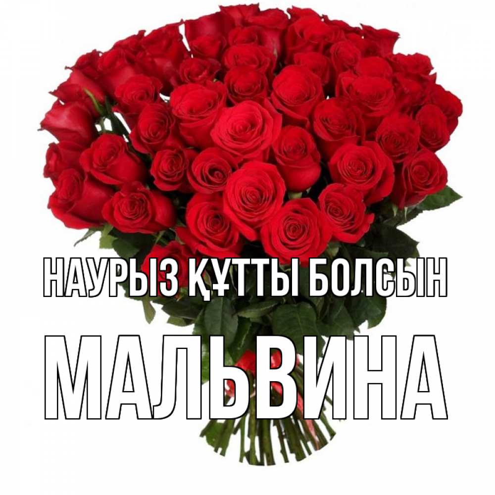 Күн сайын ашық хат с именем, Мальвина Наурыз құтты болсын цветы на праздник весны наурыз Онлайн тегін жүктеп алу тілектері бар керемет карта 
