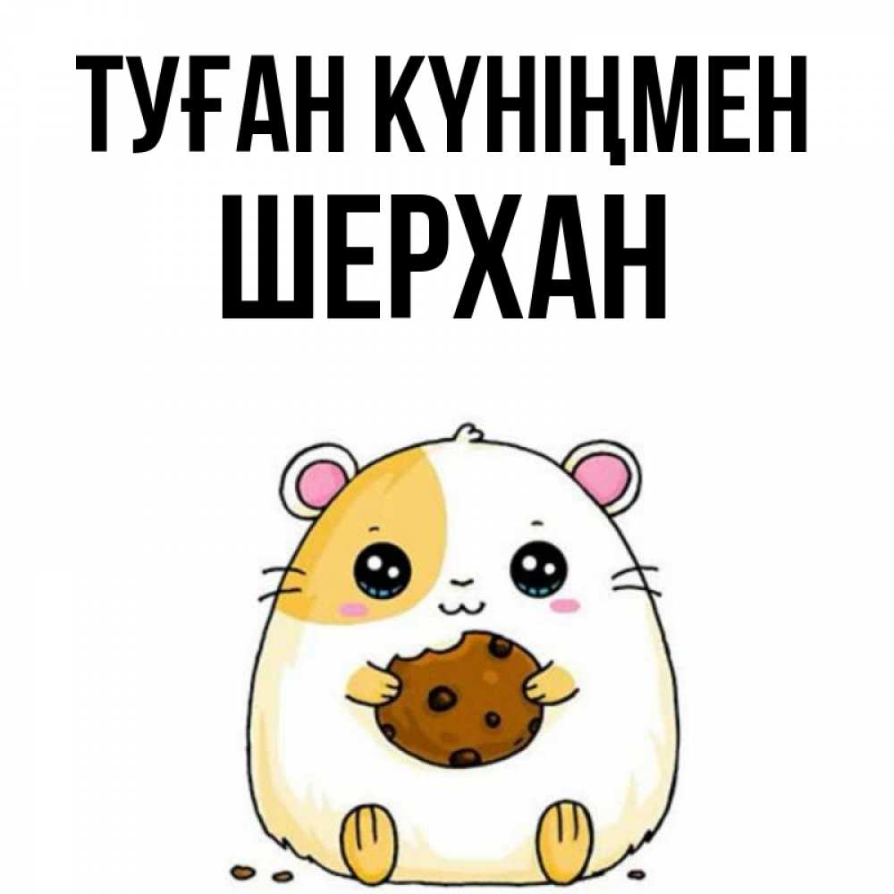 Күн сайын ашық хат с именем, ШЕРХАН Туған күніңмен с днюхой Онлайн тегін жүктеп алу тілектері бар керемет карта 