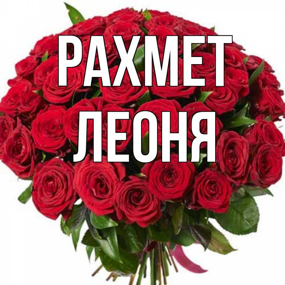 Күн сайын ашық хат с именем, Леоня рахмет букет красных роз Онлайн тегін жүктеп алу тілектері бар керемет карта 