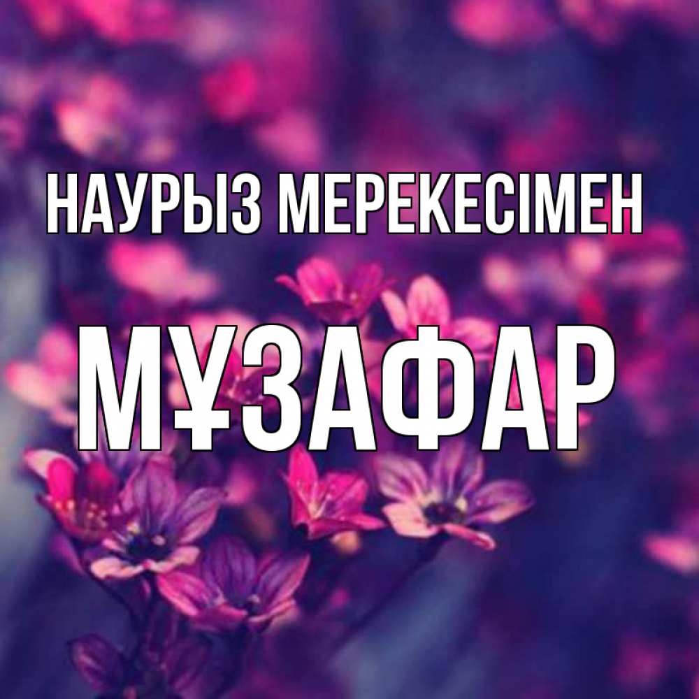 Күн сайын ашық хат с именем, МҰЗАФАР Наурыз мерекесімен небольшие цветы 1 Онлайн тегін жүктеп алу тілектері бар керемет карта 