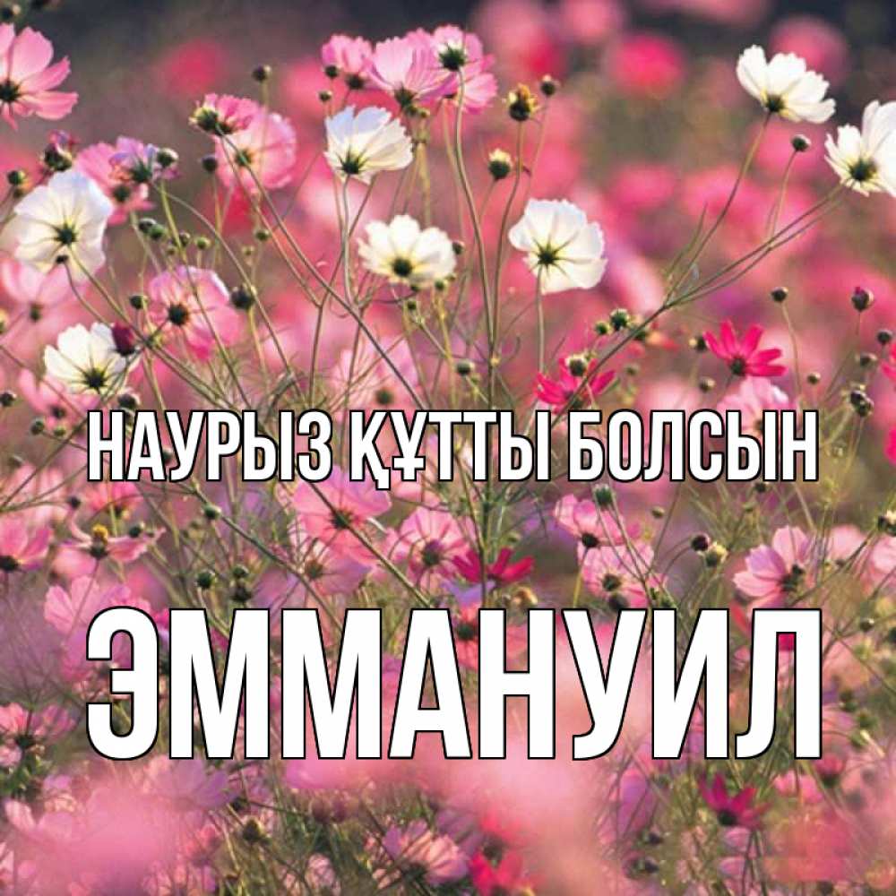 Күн сайын ашық хат с именем, Эммануил Наурыз құтты болсын красиво 1 Онлайн тегін жүктеп алу тілектері бар керемет карта 