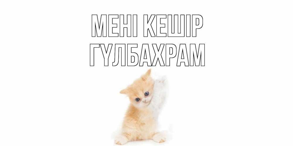 Күн сайын ашық хат с именем, ГҮЛБАХРАМ Мені кешір кот Онлайн тегін жүктеп алу тілектері бар керемет карта 