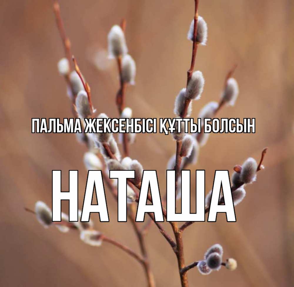 Күн сайын ашық хат с именем, Наташа Пальма жексенбісі құтты болсын верба Онлайн тегін жүктеп алу тілектері бар керемет карта 