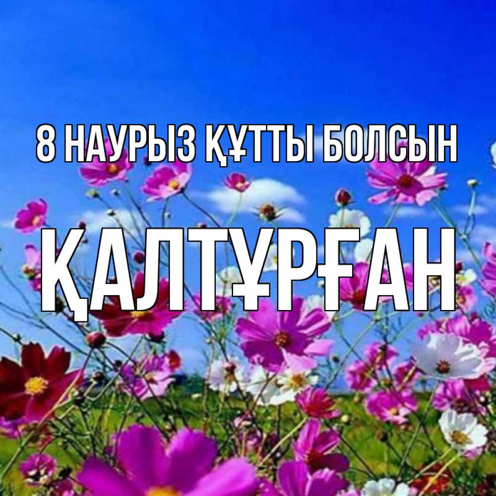 Күн сайын ашық хат с именем, ҚАЛТҰРҒАН 8 наурыз құтты болсын цветы Онлайн тегін жүктеп алу тілектері бар керемет карта 