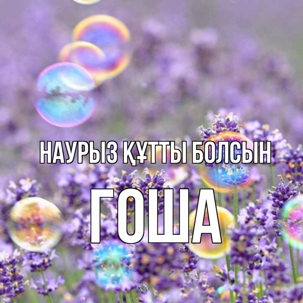 Күн сайын ашық хат с именем, Гоша Наурыз құтты болсын цветы Онлайн тегін жүктеп алу тілектері бар керемет карта 