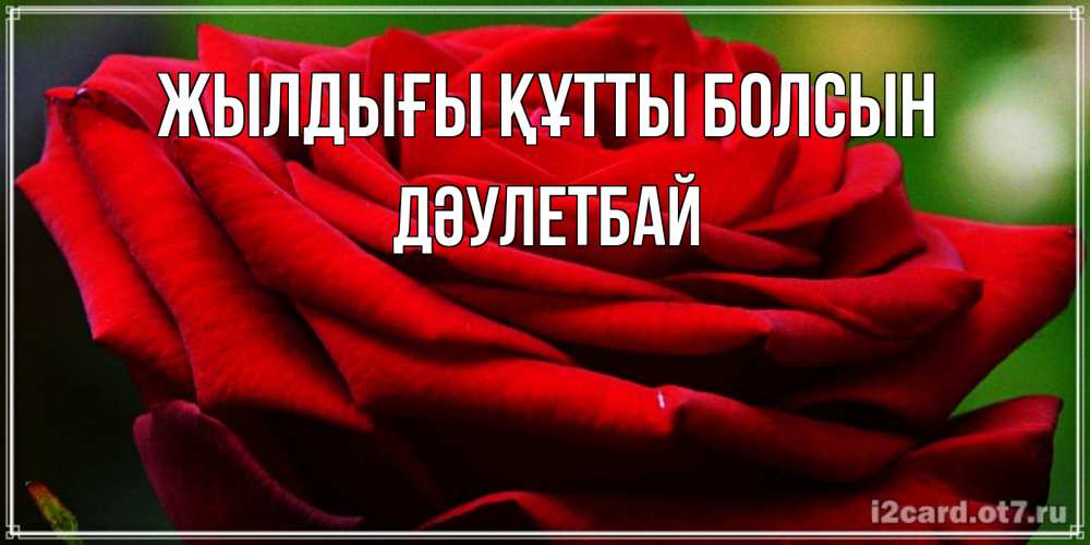 Күн сайын ашық хат с именем, Дәулетбай Жылдығы құтты болсын розочка очень красивая Онлайн тегін жүктеп алу тілектері бар керемет карта 