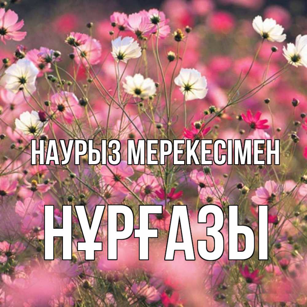 Күн сайын ашық хат с именем, НҰРҒАЗЫ Наурыз мерекесімен красиво 1 Онлайн тегін жүктеп алу тілектері бар керемет карта 