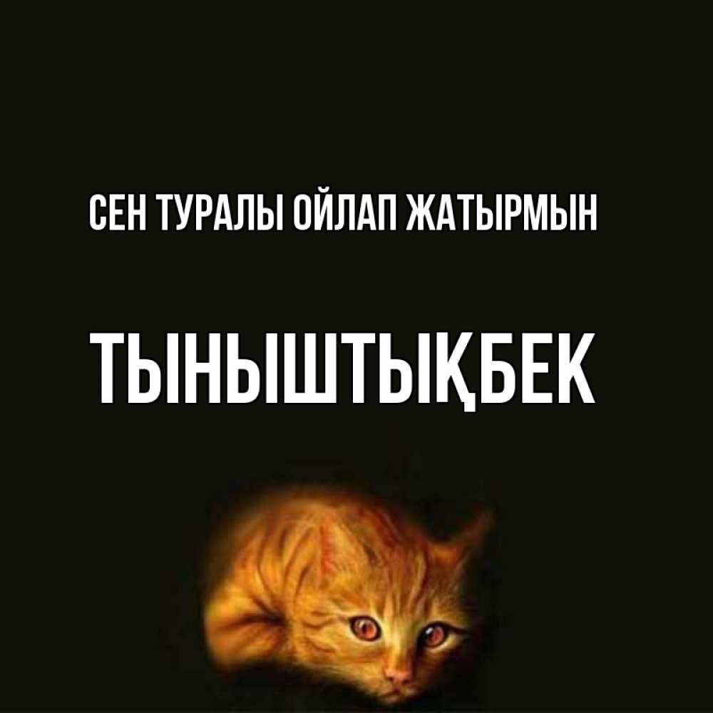Күн сайын ашық хат с именем, ТЫНЫШТЫҚБЕК Сен туралы ойлап жатырмын рыжий Онлайн тегін жүктеп алу тілектері бар керемет карта 