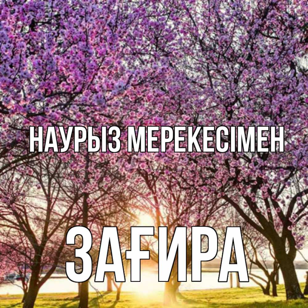 Күн сайын ашық хат с именем, ЗАҒИРА Наурыз мерекесімен праздник весны наурыз Онлайн тегін жүктеп алу тілектері бар керемет карта 