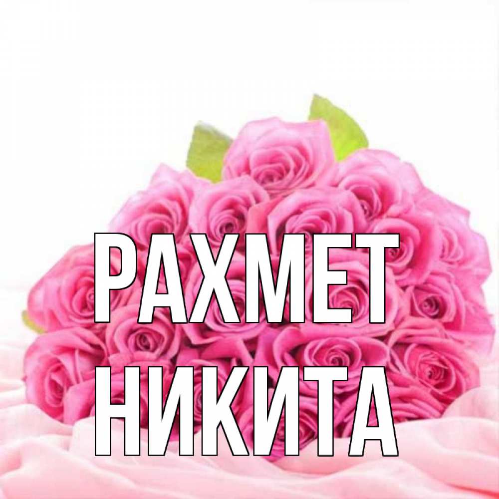 Күн сайын ашық хат с именем, Никита рахмет розовые розы с подписью Онлайн тегін жүктеп алу тілектері бар керемет карта 
