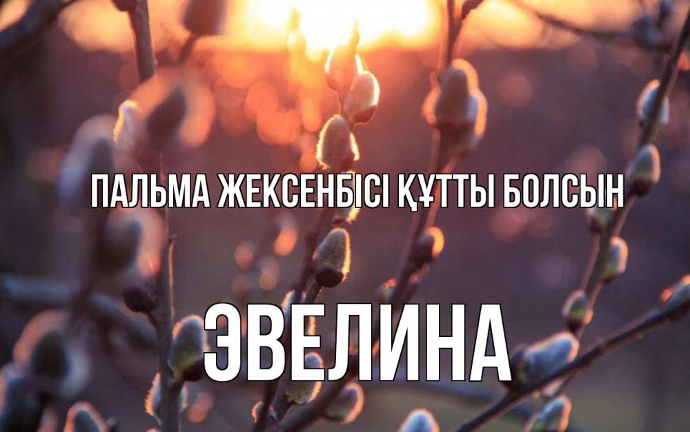 Күн сайын ашық хат с именем, Эвелина Пальма жексенбісі құтты болсын верба Онлайн тегін жүктеп алу тілектері бар керемет карта 
